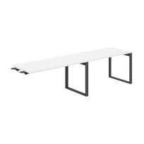 Стол-бенч комбо s-b-s с вырезом Allegro / 2800×700×750 / Профиль О-образный: 70×20 Антрацит; / Столешница: Белый / AG.195.WH.V.72.AN Стол-бенч комбо s-b-s с вырезом Allegro / 2800×700×750 / Профиль О-образный: 70×20 Антрацит; / Столешница: Белый / AG.195.WH.V.72.AN