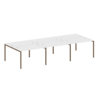 Metal System Quattro Р. ст. на 6 раб. места на П-образном м/к 40БП.СМ-6.2 Акация/Антрацит металл 3600*1475*750 Metal System Quattro Р. ст. на 6 раб. места на П-образном м/к 40БП.СМ-6.2 Акация/Антрацит металл 3600*1475*750