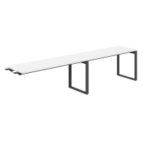 Стол-бенч комбо s-b-s с вырезом Allegro / 3200×700×750 / Профиль О-образный: 70×20 Антрацит; / Столешница: Белый / AG.196.WH.V.72.AN Стол-бенч комбо s-b-s с вырезом Allegro / 3200×700×750 / Профиль О-образный: 70×20 Антрацит; / Столешница: Белый / AG.196.WH.V.72.AN